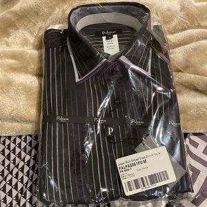 BRAND NEW NEVER WORN purple striped button down shirt